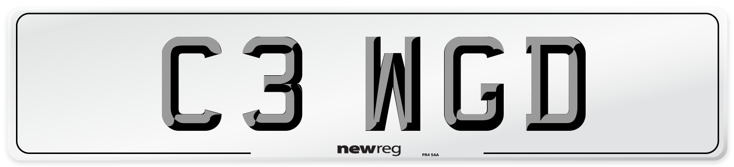 C3 WGD Number Plate from New Reg